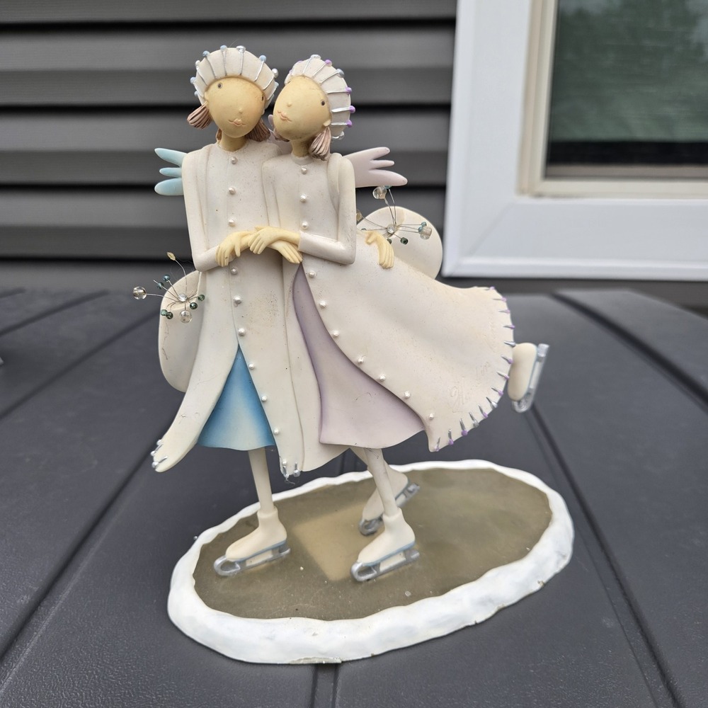 Claire Stoner 12385 HAND IN HAND, HEART TO HEART Resin Figurine, DEMDACO Retired